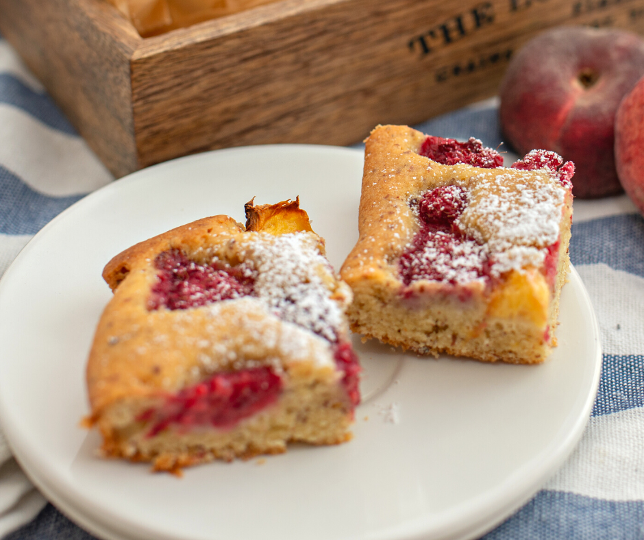 Peach Raspberry Cake